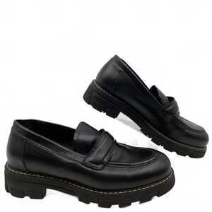 La CANADIENNE Black Leather Flat | Women’s US 10